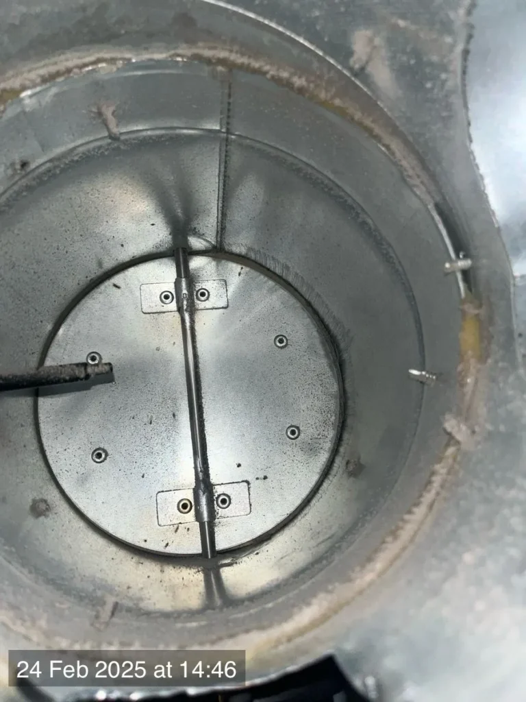 Fire Damper closed aerial view